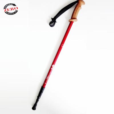 China Adjustable Folding Canes 6061 Alpenstock OEM ODM Telescopic Walking Stick Aluminum Alloy Hiking Trekking Poles For Women Men Kids for sale