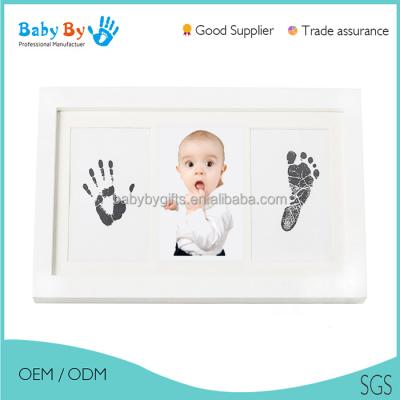 China European / North America First Year Baby Souvenir - Funny Newborn Baby Collage Photo From 13 Windows / Wooden Picture Frame for sale