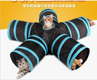 China Viable Tunnel Ball Pet Dog Kitten Tunnel Polyester Tunnel Cat Interactive Cat Toy for sale