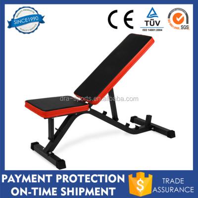 China 100KG Drop Adjustable Slope Gym Weight Press Bench Home Fitness Equipment Padded Sit Up Bench for sale