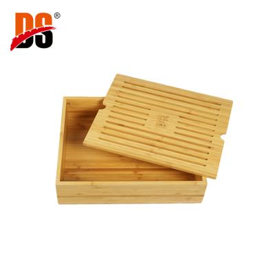 China DS Factory Handmade Wooden Gift Box Tea Box Wood And Bamboo Storage Box With Lid for sale