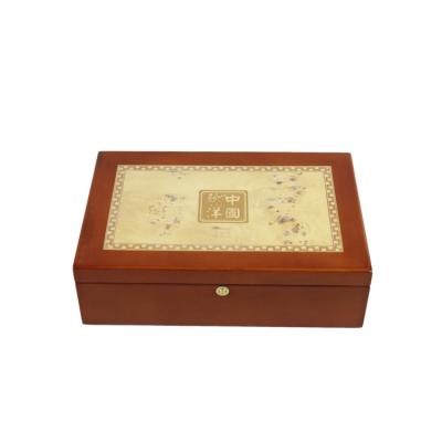 China Recycled Materials Wooden Gold Chest Coin Collection Wooden Box/Silver Treasure Charts Storage Box Gift for sale