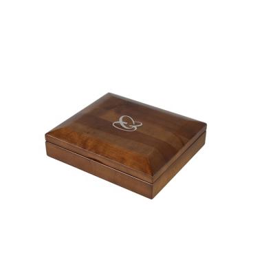 China DS craft gold coin wooden commemorative wooden box gold coin company medal box special new product handmade wooden box for sale