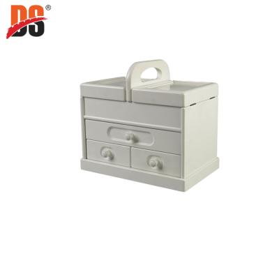 China DS Large Capacity Storage Box Household Storage Bins Traditional White Multifunctional Portable Wooden Case for sale