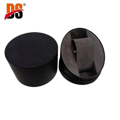 China DS Handmade Best Selling Black Luxury Paper Watch Box Simple Watch Storage Boxes for sale