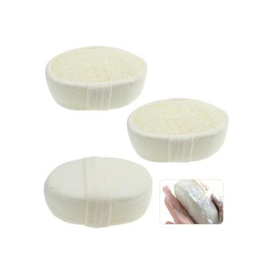 China EXFOLIATING Family 3 Packs Exfoliating Loofah Sponge Pads Natural Loofah Loofah Sponge Body Scrubber for sale