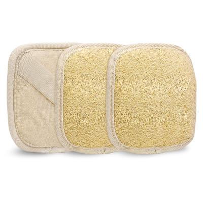 China EXFOLIATE Square Shape Body Exfoliator Loofah Sponge Pads Loofah Scrubber For Women Men for sale