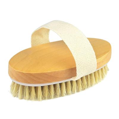 China All Natural Natural Dry Hair Skin Exfoliating Brush Body Scrub Dry Brushing Body Brush for sale