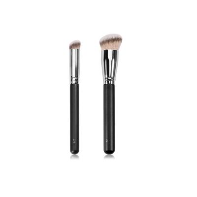 China Travel Use 2PCS Dense Synthetic Angled Makeup Brush 270 Under Eye Concealer Brush 170 Foundation Brush for sale