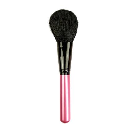 China Powder Brush Two Color Handle Loose Simple Transparent Makeup Nail Dust Nail Foundati Wood Brush Long for sale