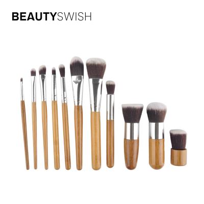 China Angular Super Pink Wooden Blush Black Wholesale 11pcs 3ce Makeup Brush Set With Bag 11 Pcs for sale