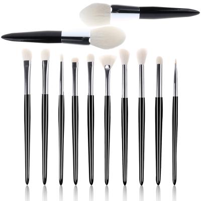 China Angular Blush Rose Gold Nk 3 Face Goat Hair Gz Vlab Natural Pink E-commerce 12pcs Makeup Brush Set for sale