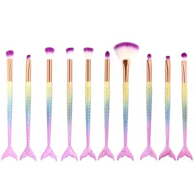 China Angular Blush Customizable Logo Gold 10/13pcs Portable Soft Fluffy Makeup Brush Set 10 Piece for sale