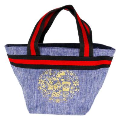 China Non-woven Canvas Waterproof Cooler Non-woven Bag Heat Insulation Sack Breakfast Bag for sale