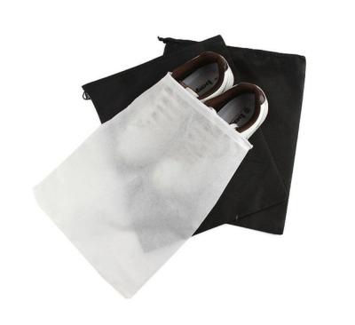 China For Buying Custom Logo Fabric Double String Handbag Shoe Dust Drawstring Bag Printed Gift Non Woven for sale