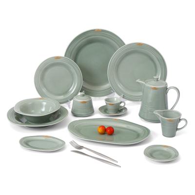 China Sustainable Special Design Widely Used Bowl Set Ceramic Color Porcelain Dinner Sets Modern Dinner Set for sale