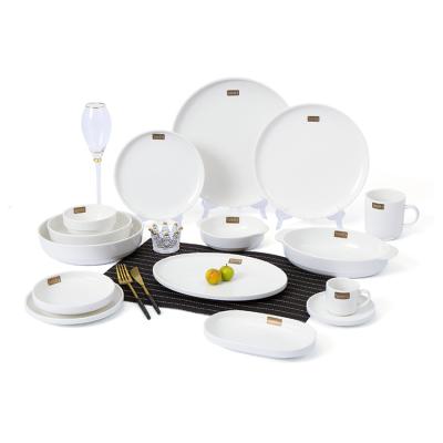 China Guaranteed Viable Unique Quality Bowl Dinners Porcelain Dinner Plate Modern Dinner Set for sale