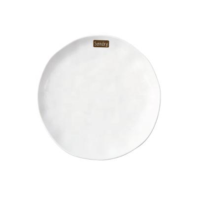 China Sustainable Factory Sale Hotel White Porcelain Dish Dinner Dishes Nordic Ceramic Plate Sets for sale