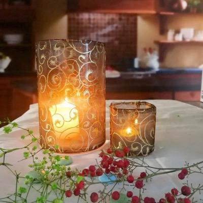 China Decorative Handmade Silk Sleeve Coat Cylinder Candle Holders for sale