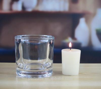 China Thick Wall Glass Cylinder Candle Holders For Table Decoration for sale