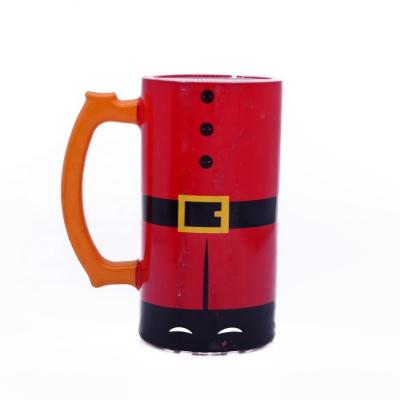 China Color Decorated Steins Customize Handpainted Glass Beer Mug for sale