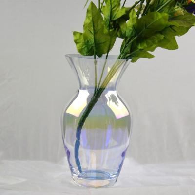 China Customize Irridescent Decorative Glass Vase For Home for sale