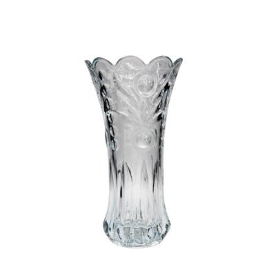 China De Boheemse Vaas van Stijlcrystal embossed pattern decorative glass Te koop