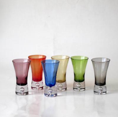 China 2oz Six Color CIQ Unique Shot Glasses For Liqour Promotion for sale