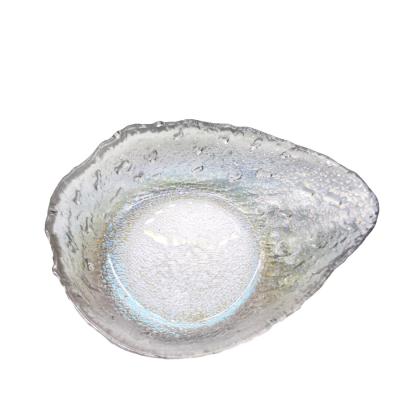 China Exquisite Creative Water Drop Shape Glass Charger Plates for sale