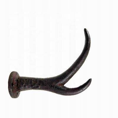 China Deer Antler Cast Iron Wall Hooks Cast Iron Crafts Rust for sale