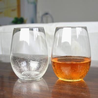 China 500ml Transparent Stemless Whiskey Tumbler Glasses , Wine Glass Tumbler for sale