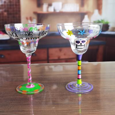 China Halloween Margarita Glass 12Oz Crystal Cocktail Glasses for sale