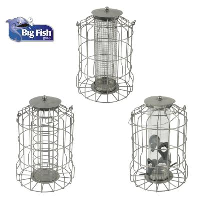 China Viable Squirrel Proof Cage Type Metal Bird Feeder Tube For Sale for sale