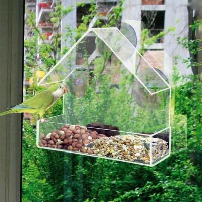 China China Viable Supplier Clear Cheap Acrylic Window Bird Feeder for sale