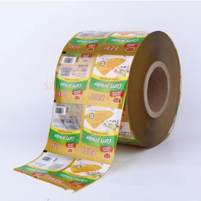 China Custom Printed Laminated Moisture Proof Food Packaging Material Roll Film For Curry Protein Powder Ground Coffee Foil for sale