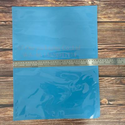 China Moisture Proof IN STOCK Ready To Ship 3 Sides Simple Clear Transparent Light Blue Seal Food Packaging Plastic Bag for sale