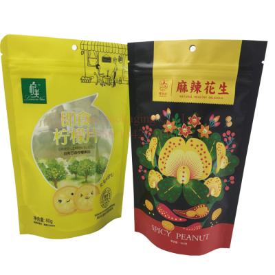 China China Manufacturer Wholesale Accurate Recyclable Large Printing Stand Up Zipper Bag Nut Tea Bean Food Storage Packaging Bag With Window for sale