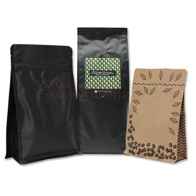 China China Manufacturer Wholesale Kraft /Matte/Glossy Finish Moistureproof Backing Up Side Gusset Bag Coffee Milk Spice Powder Nuts Food Packaging Bag for sale