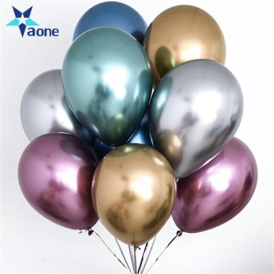 China New Design Stocked 12 Inch Chrome Modern Pearl Helium Latex Wedding Party Decoration Metallic Balloons for sale