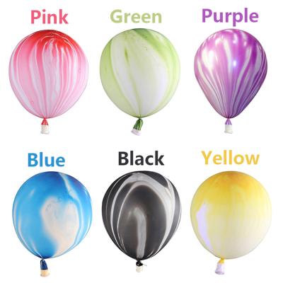 China Promotional stocked factory price customized non toxic latex party balloon marble neon decoration for sale