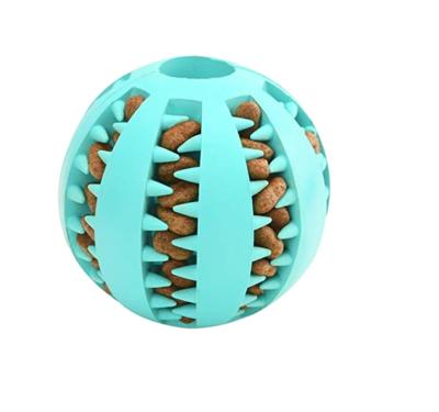 China Sustainable Interactive Dog Chew Toys Tooth Cleaning Elasticity Small Big Dog Toys Rubber Pet Ball Toy for sale