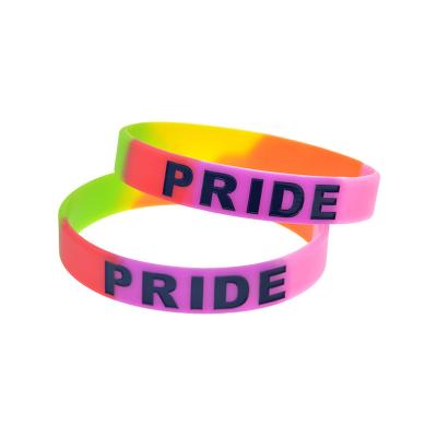 China Newest Cheap Promotional Custom Logo Decorative Rubber Band Silicone Wristbands Silicone Wristbands for sale