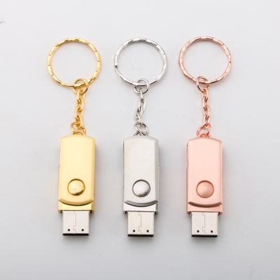 China Promotional Custom Usb Flash Drive Customized Metal Logo Lasered Metal Swivel 3.0 USB Drive 4gb Head Flash USB 2.0 pendrive for sale