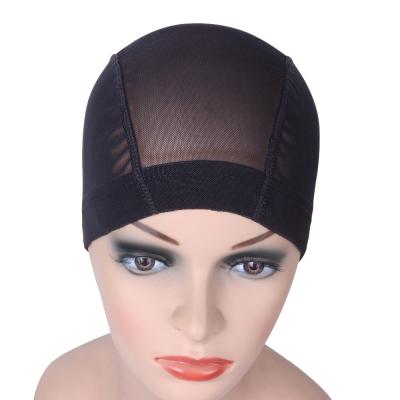 China Wholesale Black Nylon Adjust Stretch Mesh Dome Wigcap To Net Wig Fish Spandex Mesh Wig Cap for sale