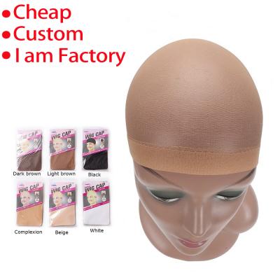 China Making Wig Covers Wholesale Breathable Nude Stocking Wig Covers Cap Stretch Nylon Wig Cap for sale