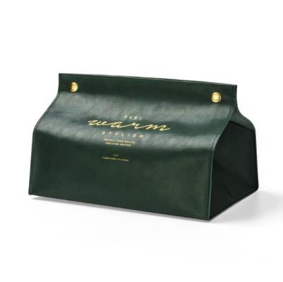 China 2021 Custom PU Industrial Soft Car Hotel Room Tissue Box Leather Colorful Tissue Box Cover for sale