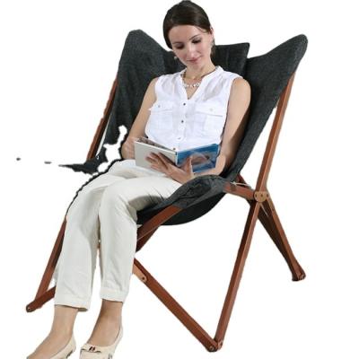 China Indoor/Outdoor Fabric Butterfly Solid Wood Wooden Folding Chair for sale