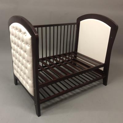 China Modern luxury soft brown baby cribs are hot in the market for sale