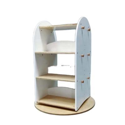 China Modern Popular High Quality Wooden Furniture Round Modern Shelves for sale