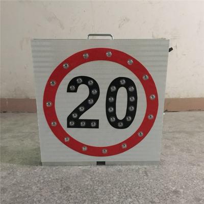 China Solar Road Speed ​​Limit Sign Guide Sign Solar LED Sign Solar Road Sign for sale